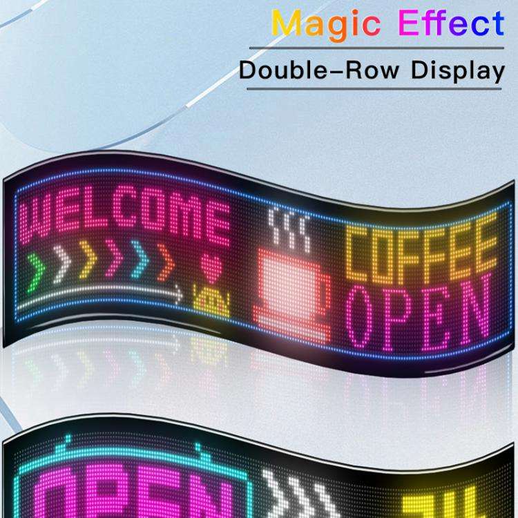 32x192 Pixels Double Row Ultra-Thin Waterproof LED Flexible Advertising Matrix Display Screen(EU ...