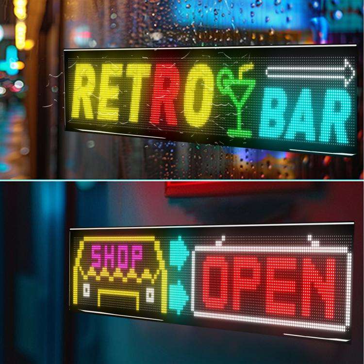 32x192 Pixels Double Row Ultra-Thin Waterproof LED Flexible Advertising Matrix Display Screen(EU ...