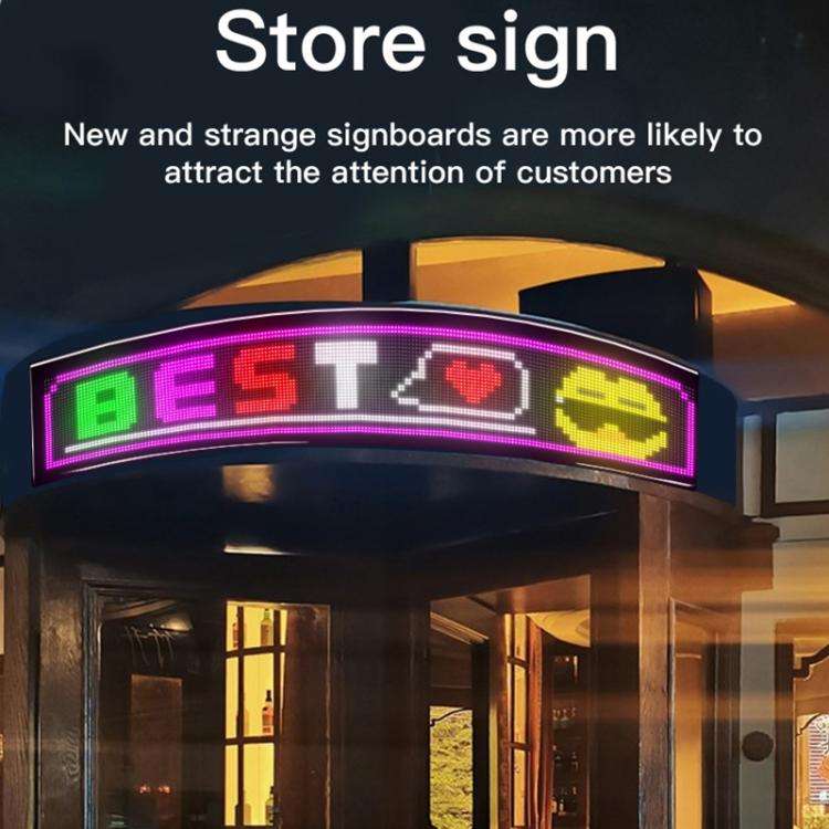 32x192 Pixels Double Row Ultra-Thin Waterproof LED Flexible Advertising Matrix Display Screen(EU ...