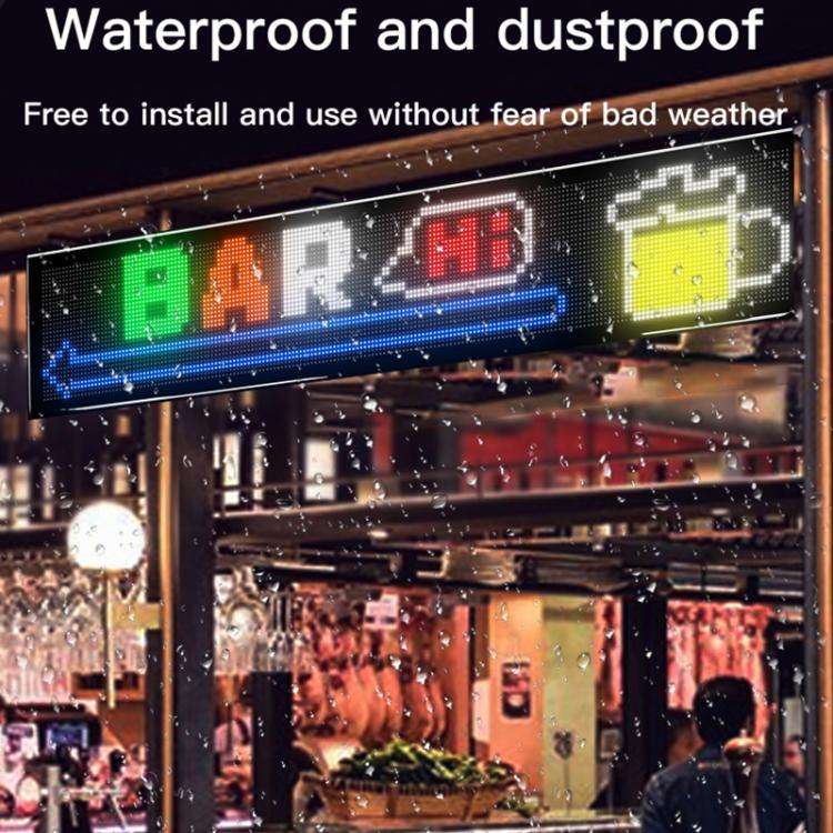 32x192 Pixels Double Row Ultra-Thin Waterproof LED Flexible Advertising Matrix Display Screen(EU ...