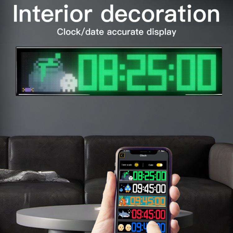 32x192 Pixels Double Row Ultra-Thin Waterproof LED Flexible Advertising Matrix Display Screen(UK ...