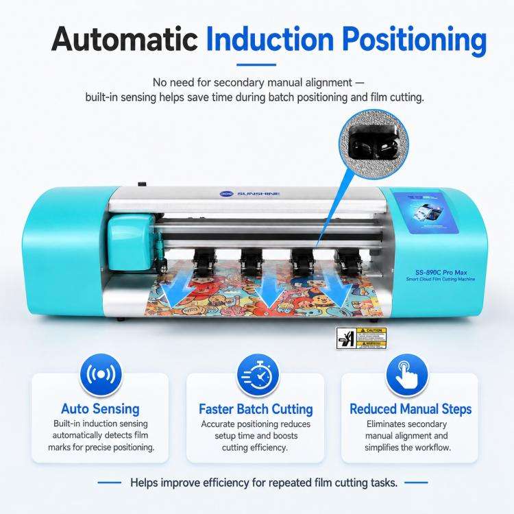 SUNSHINE SS-890C Pro Max 16-inch Flexible Hydrogel Film Dual Intelligent Auto Cutting Machine, Pl...