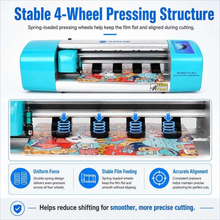 SUNSHINE SS-890C Pro Max 16-inch Flexible Hydrogel Film Dual Intelligent Auto Cutting Machine, Pl...
