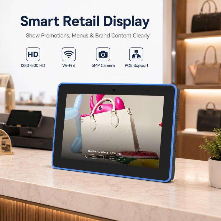 WA8058T 8 inch HD Touch Screen Digital Signage with Light, 2GB+16GB, Android 11 RK3568 Quad Core,...