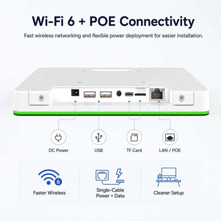 WA8058T 8 inch HD Touch Screen Digital Signage with Light, 2GB+16GB, Android 11 RK3568 Quad Core,...