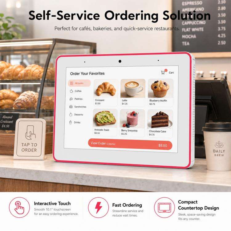 WA8058T 8 inch HD Touch Screen Digital Signage with Light, 2GB+16GB, Android 11 RK3568 Quad Core,...