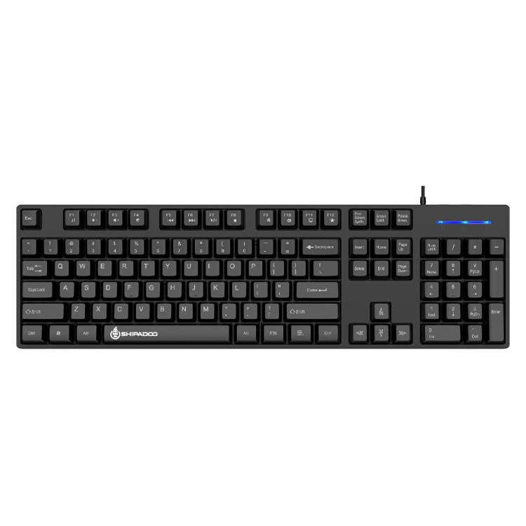SHIPADOO K600 Wide System Compatibility Ergonomic Wired Keyboard(Black)