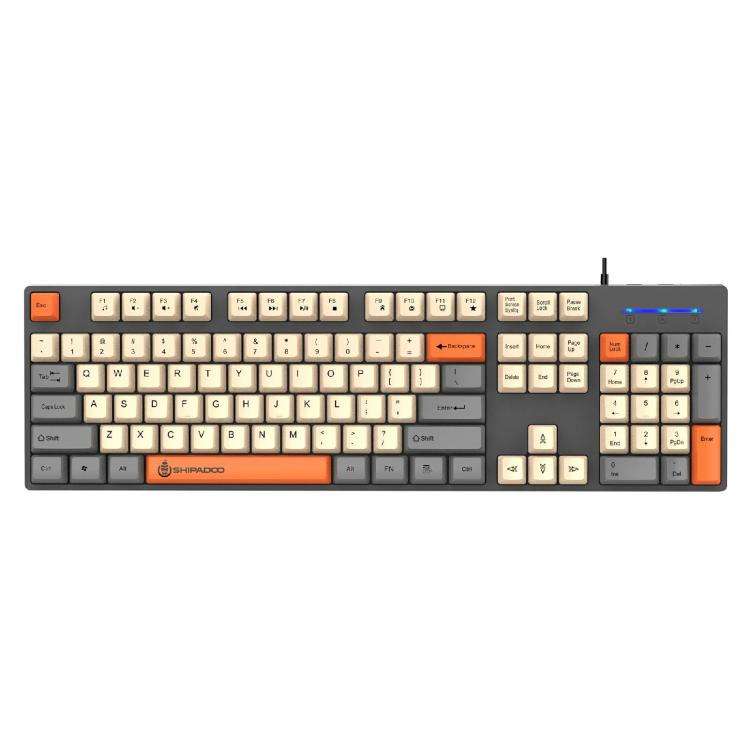 SHIPADOO K600 Wide System Compatibility Ergonomic Wired Keyboard(Gray)