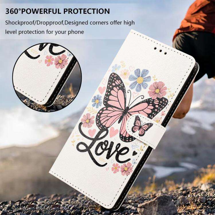 For Blackview A200 Pro CH002 Colored Drawing Buckle Clasp Vegan Leather Phone Case(Pink Butterflies)
