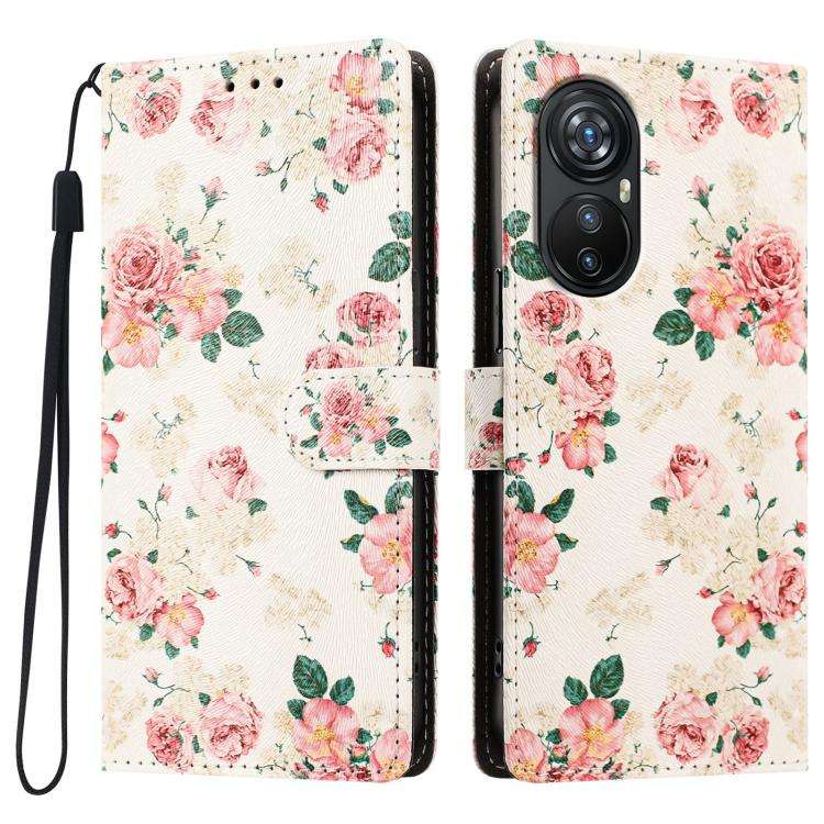 For Blackview A200 Pro CH002 Colored Drawing Buckle Clasp Vegan Leather Phone Case(Roses)