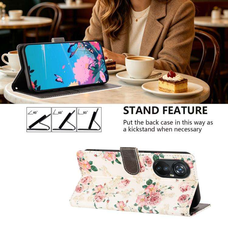 For Blackview A200 Pro CH002 Colored Drawing Buckle Clasp Vegan Leather Phone Case(Roses)