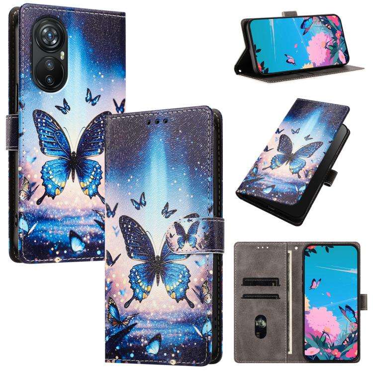 For Blackview A200 Pro CH002 Colored Drawing Buckle Clasp Vegan Leather Phone Case(Fluorescent Bu...