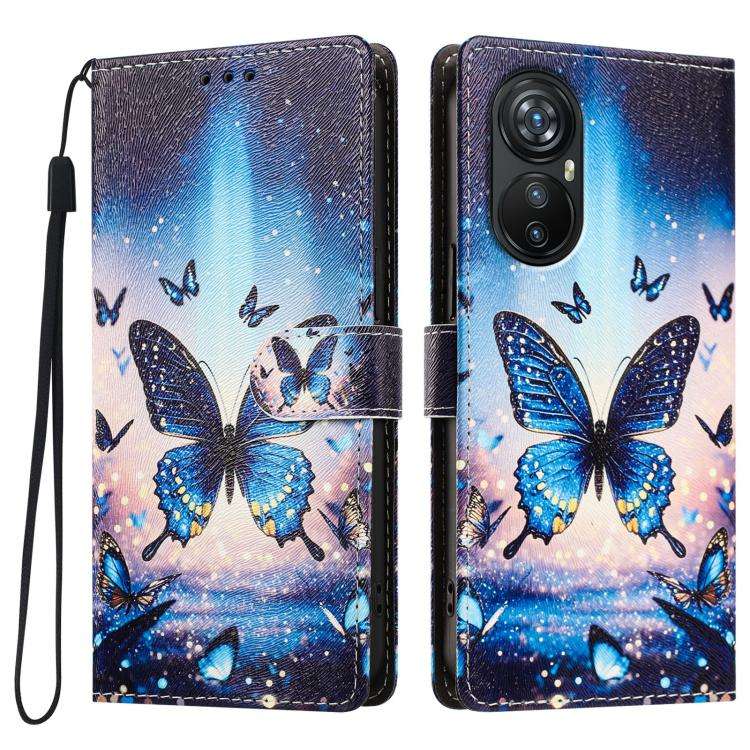 For Blackview A200 Pro CH002 Colored Drawing Buckle Clasp Vegan Leather Phone Case(Fluorescent Bu...