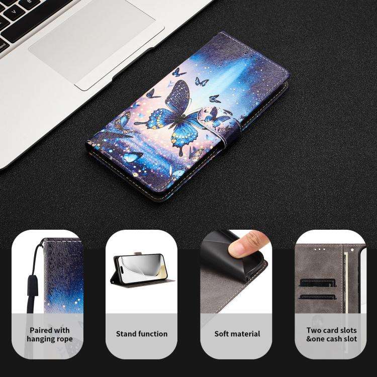 For Blackview A200 Pro CH002 Colored Drawing Buckle Clasp Vegan Leather Phone Case(Fluorescent Bu...
