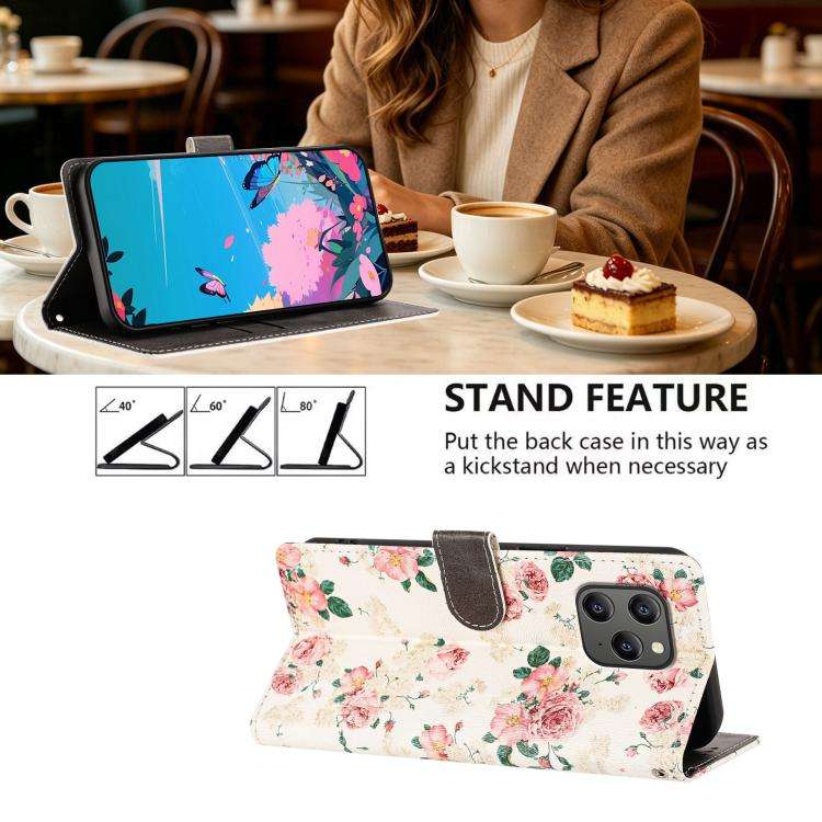 For Blackview BV5300 / BV5300 Pro CH002 Colored Drawing Buckle Clasp Vegan Leather Phone Case(Roses)