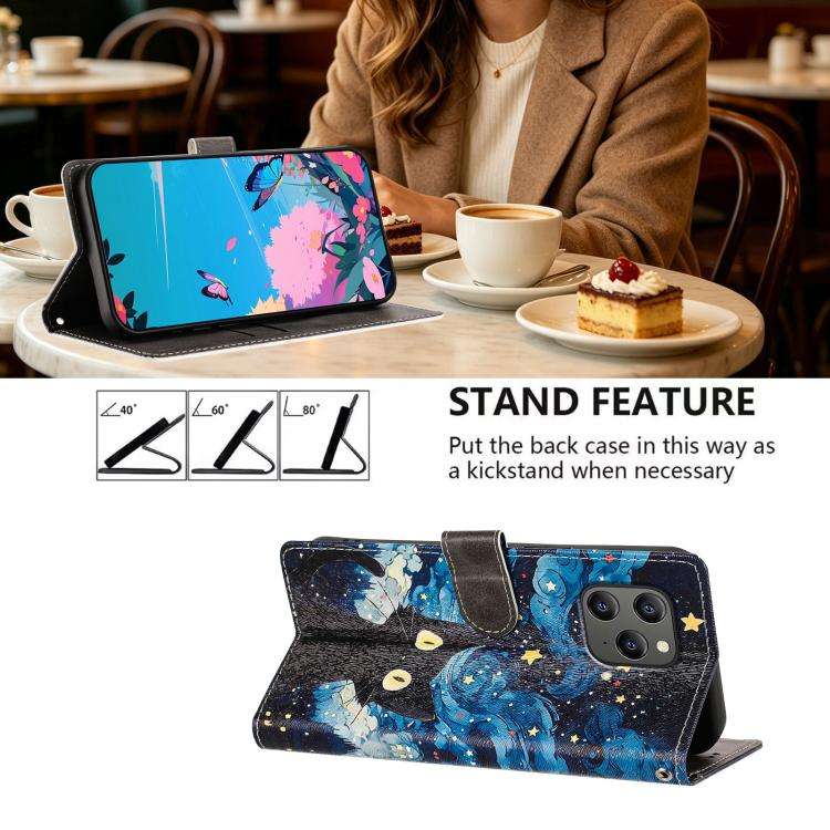 For Blackview BV5300 / BV5300 Pro CH002 Colored Drawing Buckle Clasp Vegan Leather Phone Case(Sta...