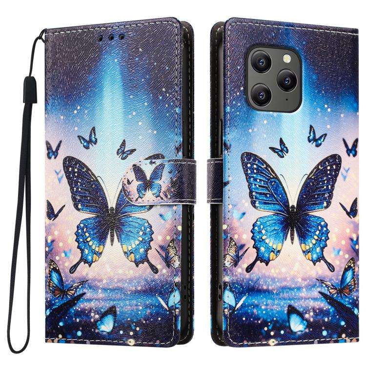For Blackview BV5300 / BV5300 Pro CH002 Colored Drawing Buckle Clasp Vegan Leather Phone Case(Flu...