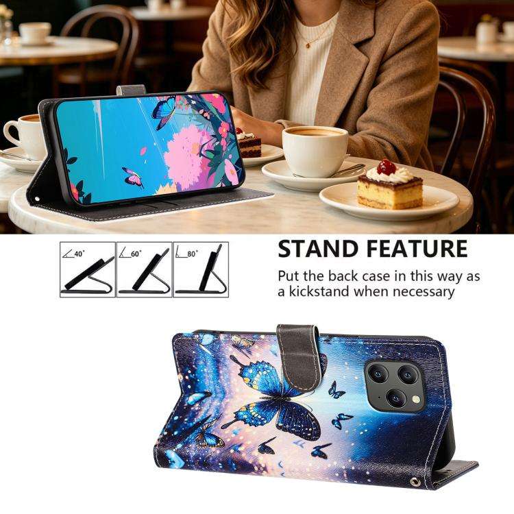 For Blackview BV5300 / BV5300 Pro CH002 Colored Drawing Buckle Clasp Vegan Leather Phone Case(Flu...