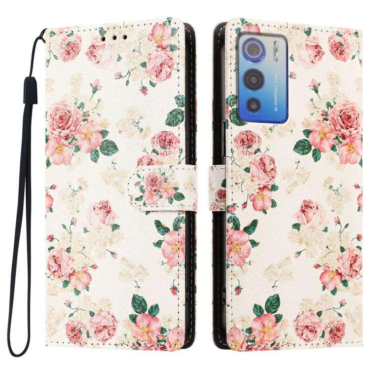 For DOOGEE N60 Pro CH002 Colored Drawing Buckle Clasp Vegan Leather Phone Case(Roses)
