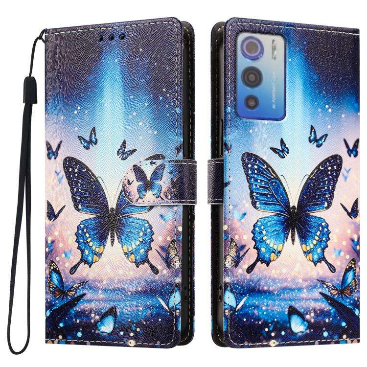 For DOOGEE N60 Pro CH002 Colored Drawing Buckle Clasp Vegan Leather Phone Case(Fluorescent Butter...