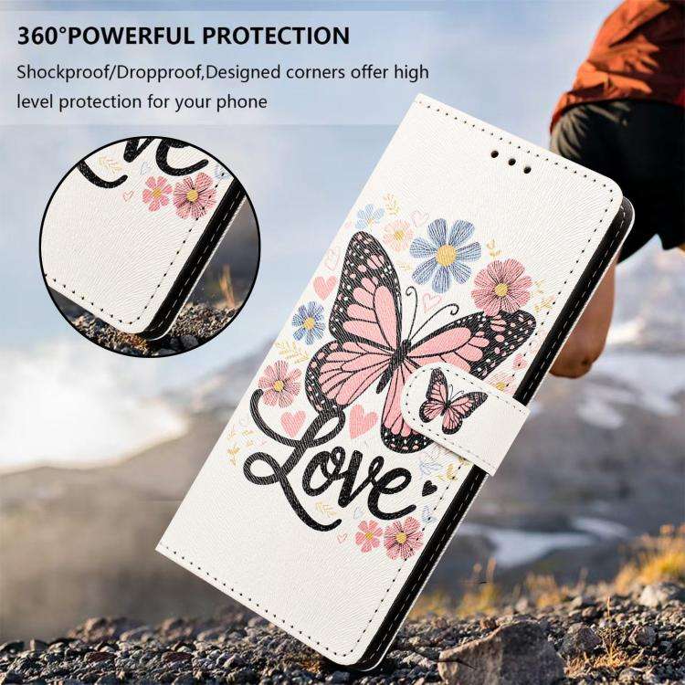 For DOOGEE Note 59 / 59 Pro CH002 Colored Drawing Buckle Clasp Vegan Leather Phone Case(Pink Butt...