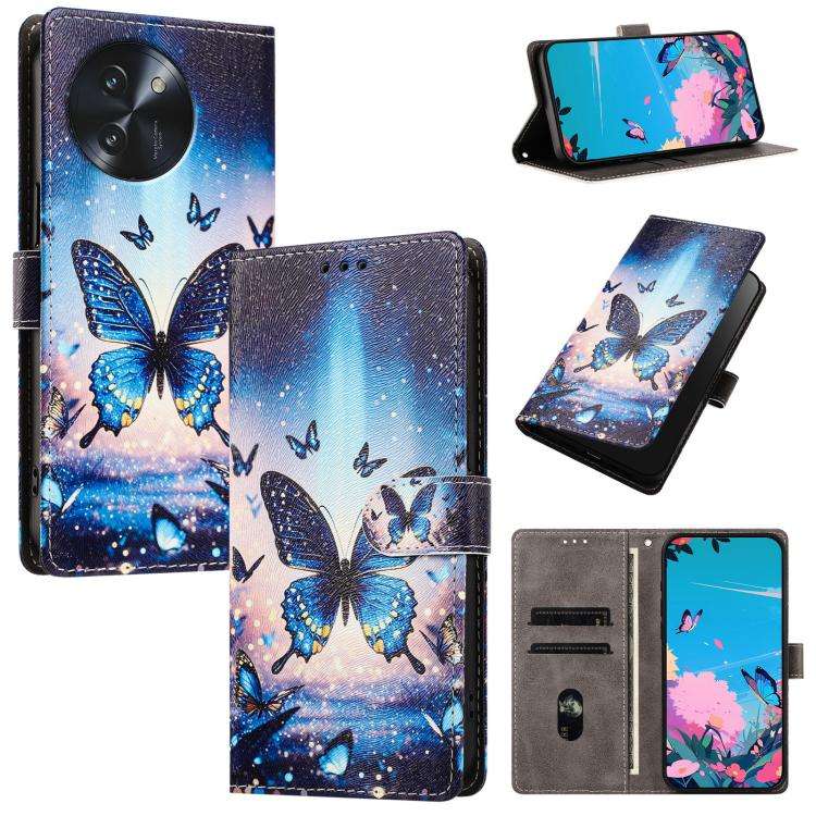 For DOOGEE Note 59 / 59 Pro CH002 Colored Drawing Buckle Clasp Vegan Leather Phone Case(Fluoresce...