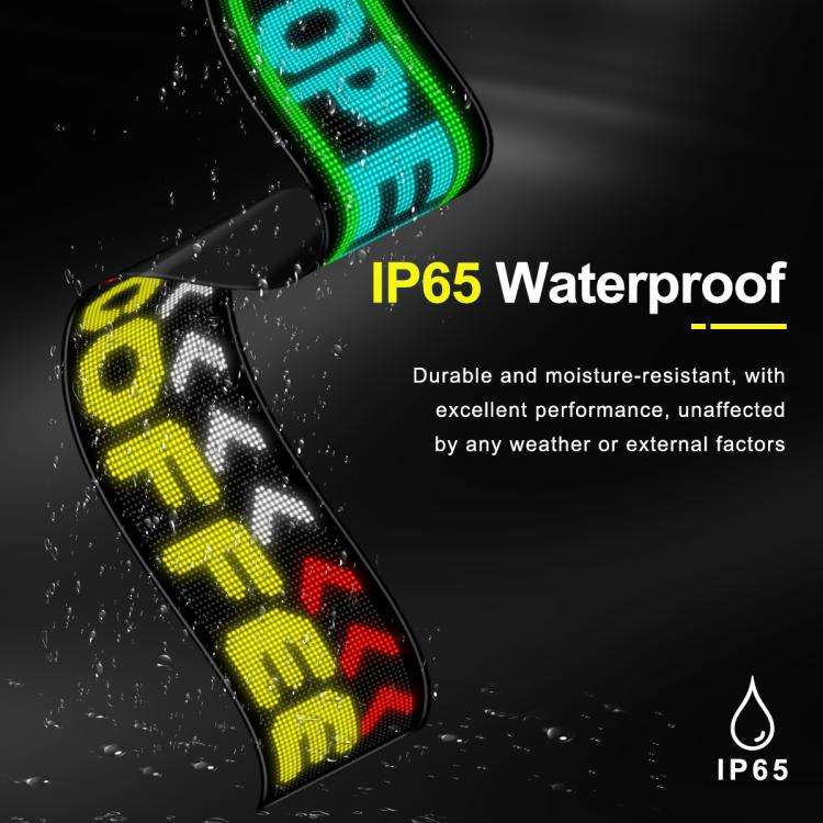 32x128 Pixels Dual Row Ultra-Thin LED Flexible Advertising Matrix Display Screen, Size: 98 x 28cm...
