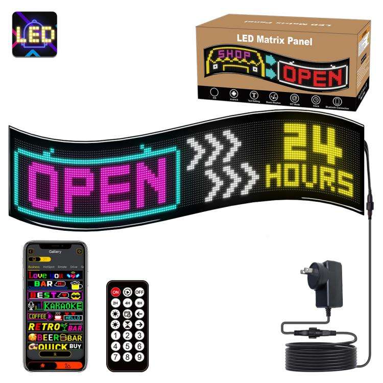 32x192 Pixels Dual Row Ultra-Thin LED Flexible Advertising Matrix Display Screen, Size: 145 x 28c...
