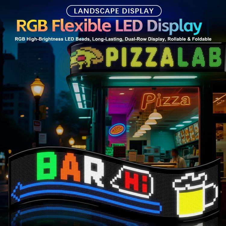 32x192 Pixels Dual Row Ultra-Thin LED Flexible Advertising Matrix Display Screen, Size: 145 x 28c...