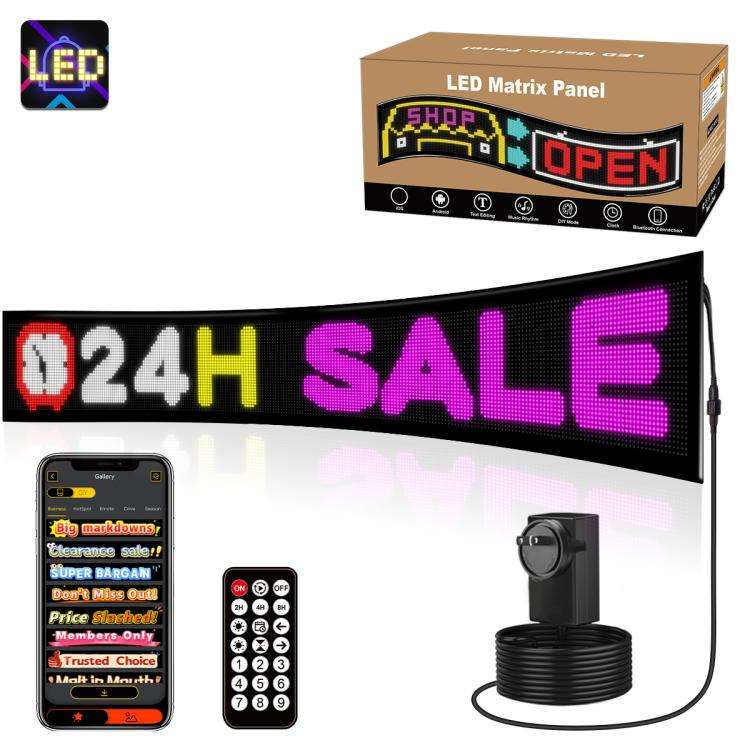 32x256 Pixels Dual Row Ultra-Thin LED Flexible Advertising Matrix Display Screen, Size: 192 x 28c...