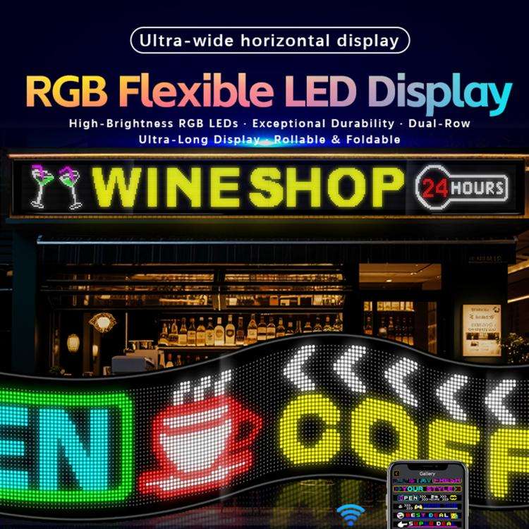 32x320 Pixels Dual Row Ultra-Thin LED Flexible Advertising Matrix Display Screen, Size: 240 x 29....