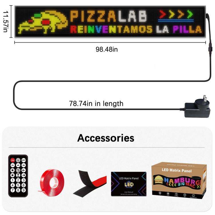 32x320 Pixels Dual Row Ultra-Thin LED Flexible Advertising Matrix Display Screen, Size: 240 x 29....