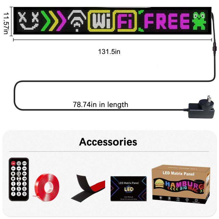 32x448 Pixels Dual Row Ultra-Thin LED Flexible Advertising Matrix Display Screen, Size: 334 x 29....