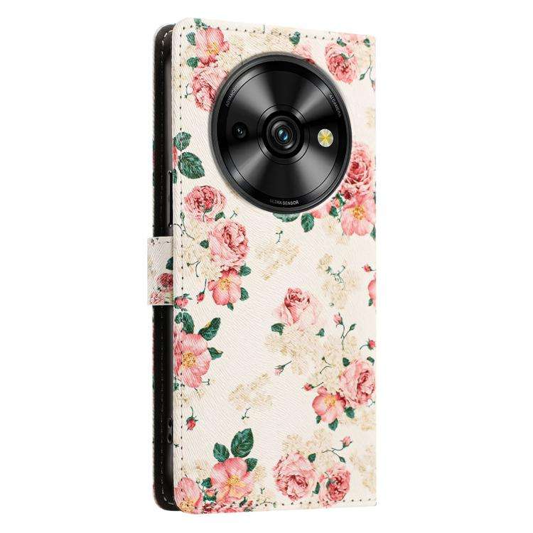 For Oukitel C59 Pro CH002 Colored Drawing Buckle Clasp Vegan Leather Phone Case(Roses)