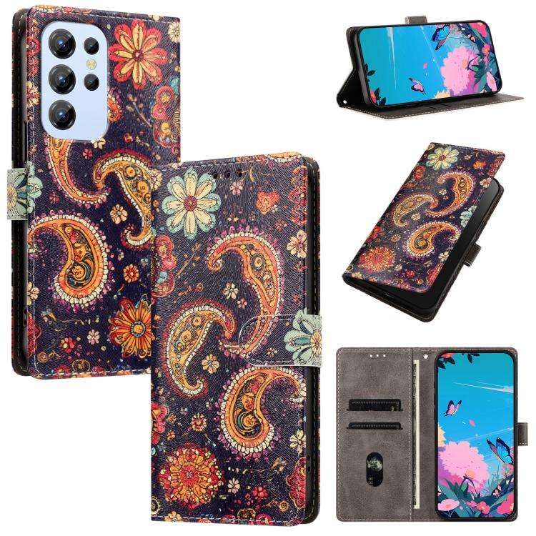 For Oukitel C1 / C1 Pro CH002 Colored Drawing Buckle Clasp Vegan Leather Phone Case(Paisley Pattern)