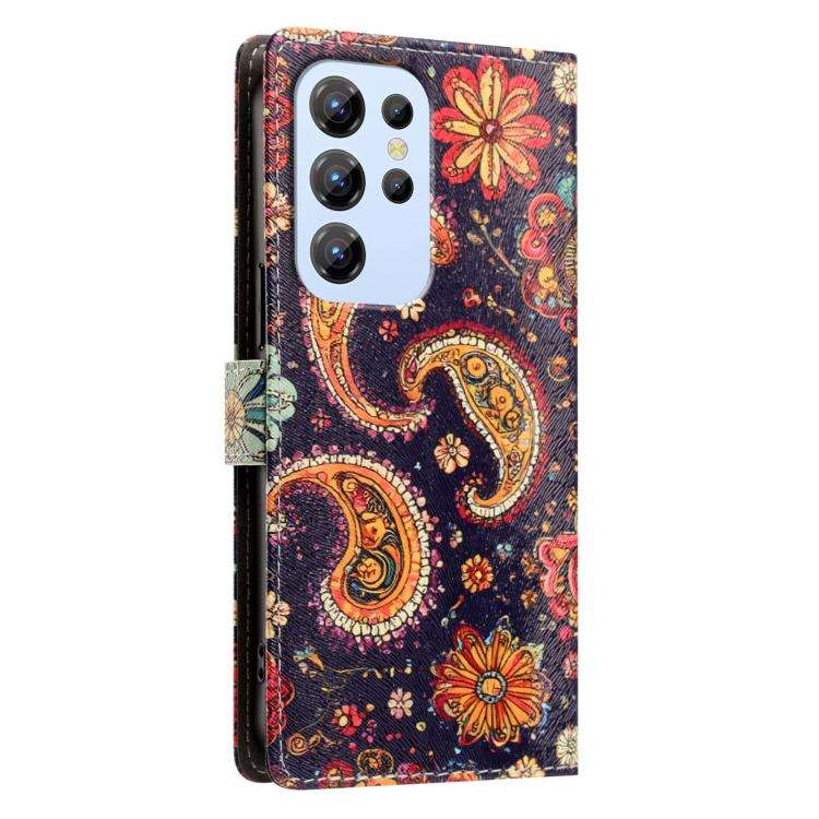 For Oukitel C1 / C1 Pro CH002 Colored Drawing Buckle Clasp Vegan Leather Phone Case(Paisley Pattern)
