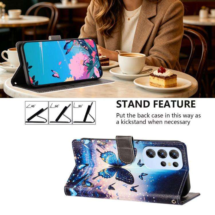 For Oukitel C1 / C1 Pro CH002 Colored Drawing Buckle Clasp Vegan Leather Phone Case(Fluorescent B...