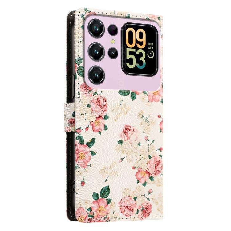 For Oukitel C62 / C62 Pro CH002 Colored Drawing Buckle Clasp Vegan Leather Phone Case(Roses)