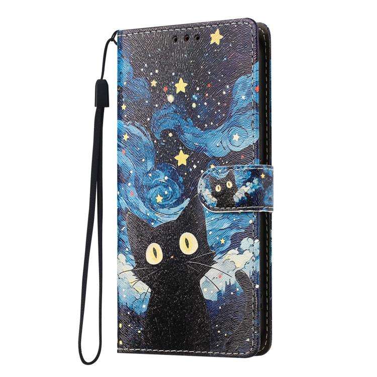 For Oukitel C62 / C62 Pro CH002 Colored Drawing Buckle Clasp Vegan Leather Phone Case(Star Cat)