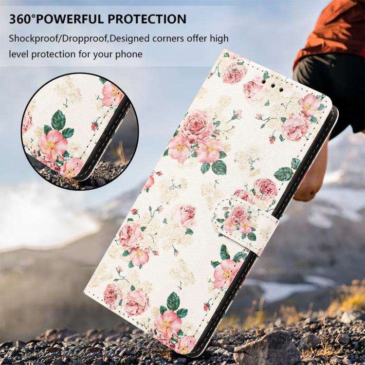 For Oukitel C65 / C65 Pro CH002 Colored Drawing Buckle Clasp Vegan Leather Phone Case(Roses)