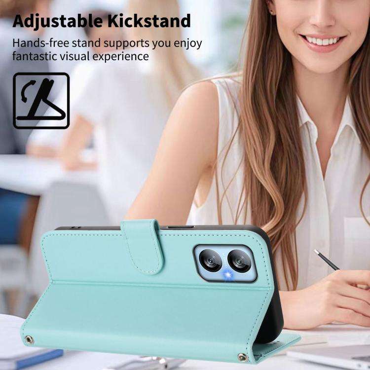 For Blackview A52 / A52 Pro Happy Heart Pattern Magnetic Closure Vegan Leather Phone Case with Wr...