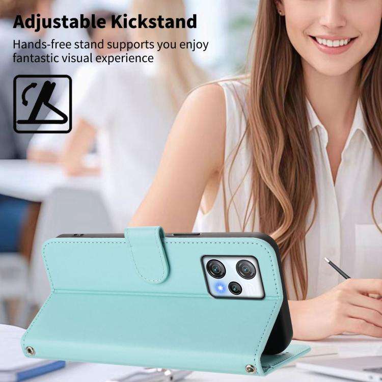 For Blackview A53 Happy Heart Pattern Magnetic Closure Vegan Leather Phone Case with Wrist Strap(...