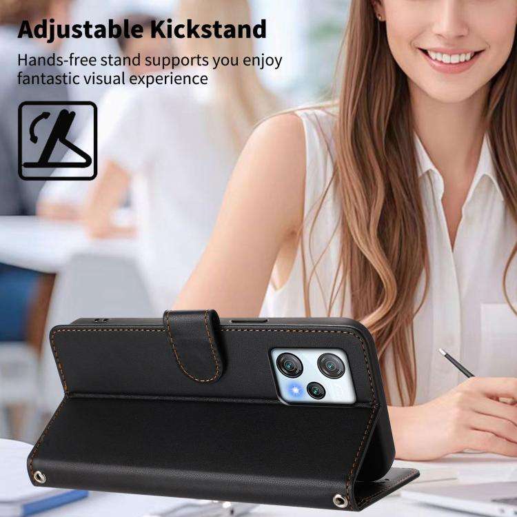 For Blackview A53 Happy Heart Pattern Magnetic Closure Vegan Leather Phone Case with Wrist Strap(...
