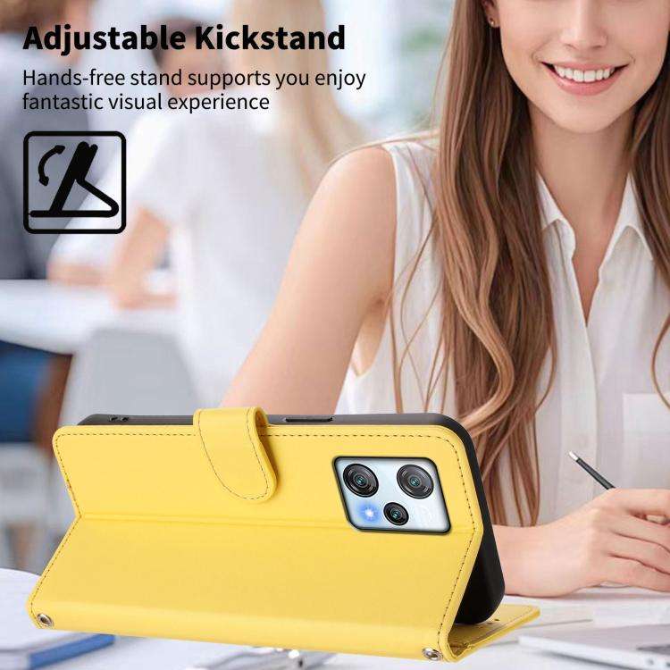 For Blackview A53 Happy Heart Pattern Magnetic Closure Vegan Leather Phone Case with Wrist Strap(...