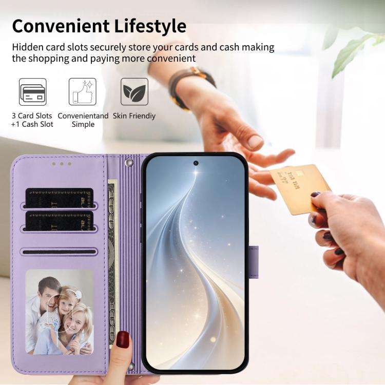 For Blackview Oscal Flat 2 / 2C Happy Heart Pattern Magnetic Closure Vegan Leather Phone Case wit...