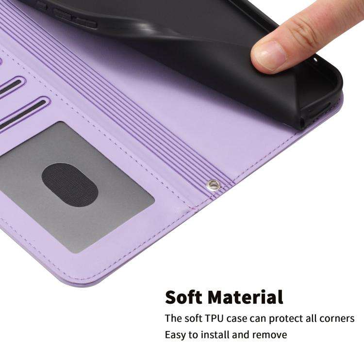 For Blackview Oscal Flat 2 / 2C Happy Heart Pattern Magnetic Closure Vegan Leather Phone Case wit...