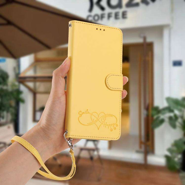 For Blackview Oscal Flat 2 / 2C Happy Heart Pattern Magnetic Closure Vegan Leather Phone Case wit...