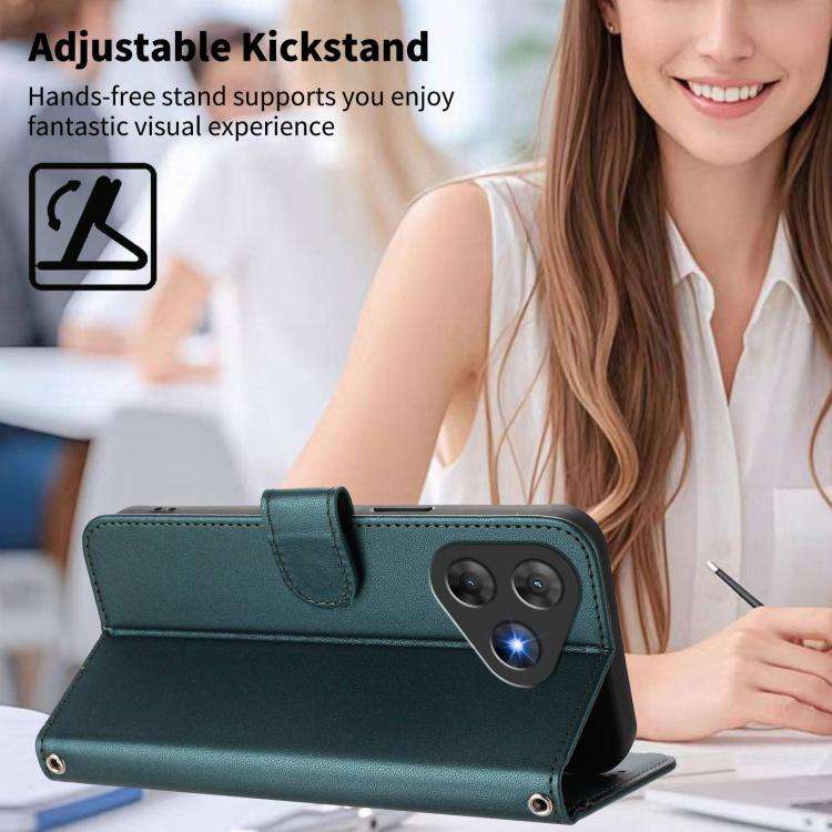 For Blackview Oscal Flat 2 / 2C Happy Heart Pattern Magnetic Closure Vegan Leather Phone Case wit...