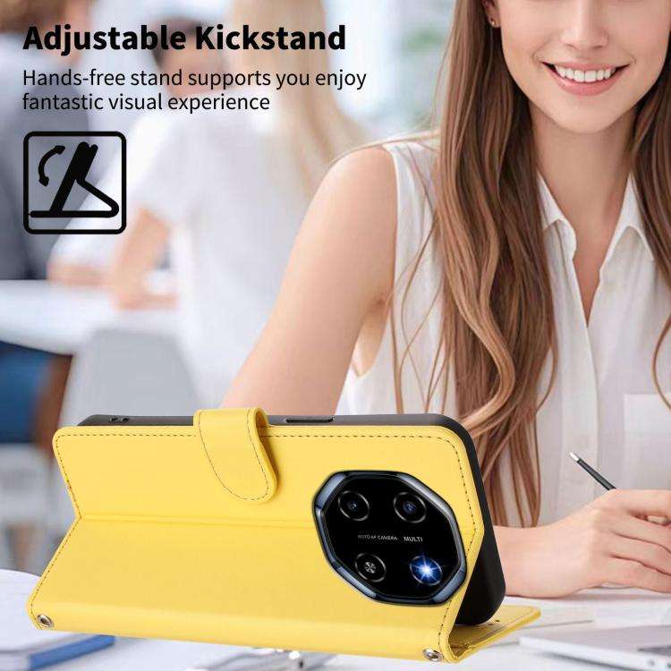 For Blackview SHARK 6 Happy Heart Pattern Magnetic Closure Vegan Leather Phone Case with Wrist St...