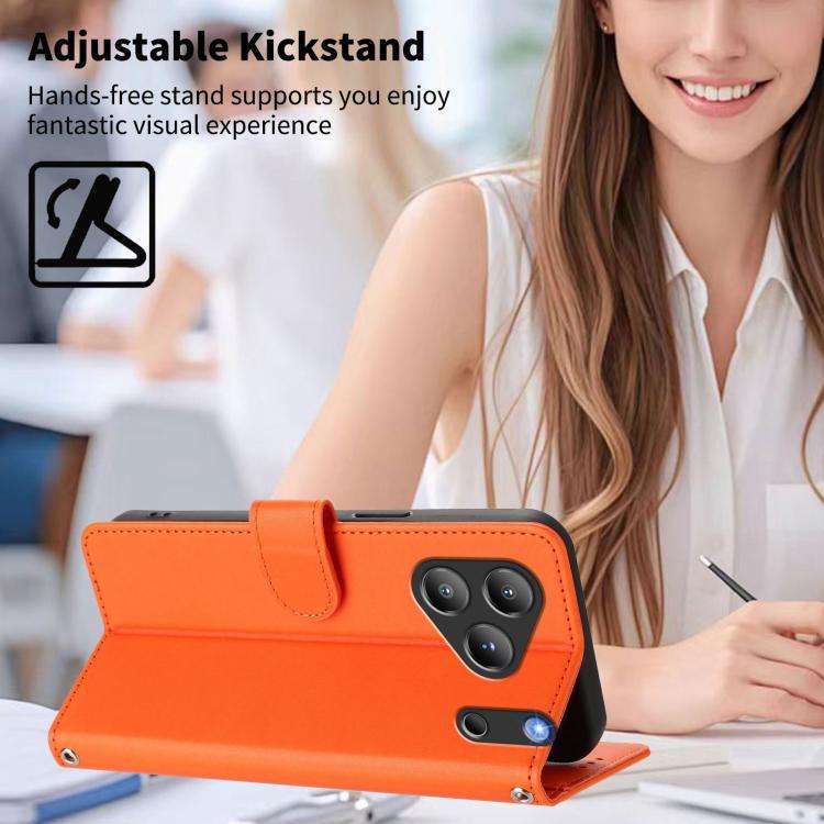 For Blackview WAVE 7C Happy Heart Pattern Magnetic Closure Vegan Leather Phone Case with Wrist St...